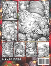 Christmas Gnomes Adult Coloring Book - Max Brenner 