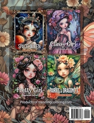 Fantasy Fairy Girl Grayscale Coloring Book - Max Brenner
