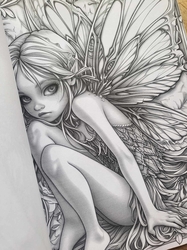 Fantasy Fairy Girl Grayscale Coloring Book - Max Brenner