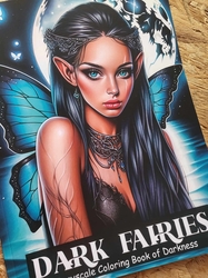 Dark Fairies Grayscale Coloring Book of Darkness - Max Brenner