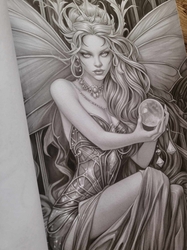 Dark Fairies Grayscale Coloring Book of Darkness - Max Brenner