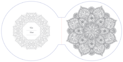 Nieuwe creaties mandala - Creatief kleuren - mandaly v kulaté knize - ČERVENÉ