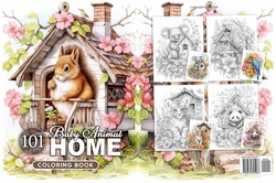 101 Baby Animal Home Coloring Book - Max Brenner 