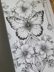 Blumen Malbuch für Erwachsene zur Entspannung Coloring book  - Lia Liebherz 