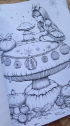 Alice in Winterland Coloring Book for Adults - Max Brenner