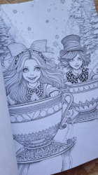 Alice in Winterland Coloring Book for Adults - Max Brenner