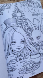 Alice in Winterland Coloring Book for Adults - Max Brenner