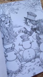 Alice in Winterland Coloring Book for Adults - Max Brenner