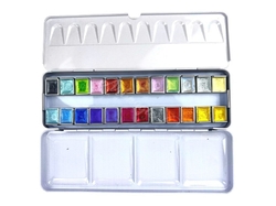 Artmagico - Profesionální akvarelové barvy - perleťové a metalické odstíny - 24 ks
