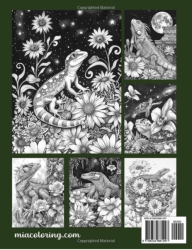 Blooming Reptiles Coloring Book for Adults - Mia Quinn