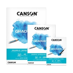 CANSON Graduate Watercolour - akvarelový skicák (250 g/m2, 20 listů) - různé varianty