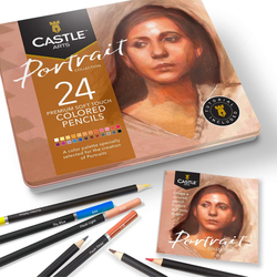 Castle Art Supplies - umělecké pastelky - sada 24 ks - PORTRAIT