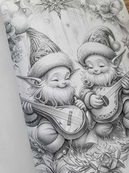 Christmas Gnomes Adult Coloring Book- Max Brenner 