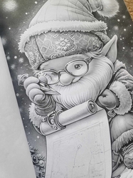 Christmas Gnomes Adult Coloring Book- Max Brenner 