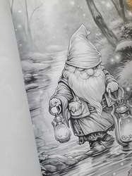 Christmas Gnomes Adult Coloring Book- Max Brenner 