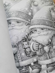 Christmas Gnomes Adult Coloring Book- Max Brenner 