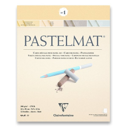 Clairefontaine PASTELMAT No.1 - skicák na pastel (360 g/m2, 12 listů) - 2 rozměry