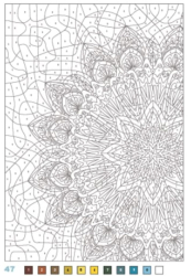 Coloriages mystères Disney - Mandalas  - colouring by numbers 