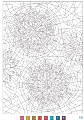 Coloriages mystères Disney - Mandalas  - colouring by numbers 