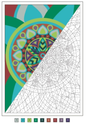 Coloriages mystères Disney - Mandalas  - colouring by numbers 