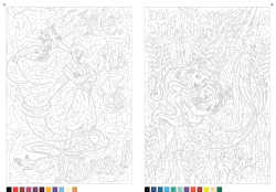 Coloriages mystères Disney - Messages mystères - colouring by numbers