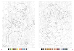 Coloriages mystères Disney - Trompe l'oeil Babies - Colouring by numbers  