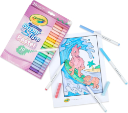 Crayola Pastel Supertip Washable Markers - 20 ks