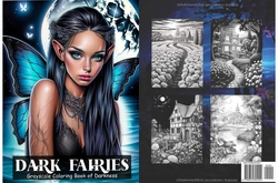 Dark Fairies Grayscale Coloring Book of Darkness - Max Brenner