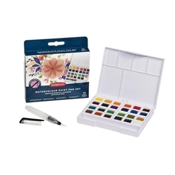 DERWENT WATERCOLOUR PAINT PAN SET - sada 24 ks