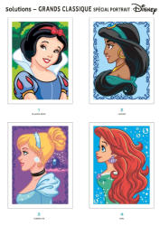 Disney -Coloriages mystères Disney - Grands classiques Spécial Portraits- Colouring by numbers