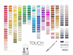 TOUCH Twin Brush Marker - oboustranný fix - ShinHan Art - sada 12 ks - PASTEL COLORS