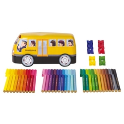 Faber-Castell Connector Dětské fixy - AUTOBUS - 33 barev