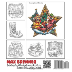 Little Christmas Wonders Adult Coloring Book- Max Brenner