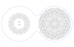 Nieuwe creaties mandala - Creatief kleuren - mandaly v kulaté knize - ČERVENÉ