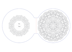 Nieuwe creaties mandala - Creatief kleuren - mandaly v kulaté knize - ČERVENÉ