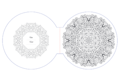 Nieuwe creaties mandala - Creatief kleuren - mandaly v kulaté knize - ČERVENÉ