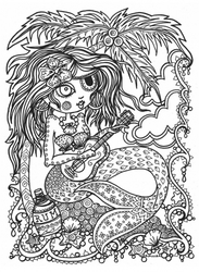 Mermaid Wonders Mindful Coloring Book