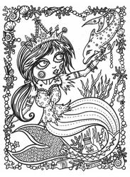 Mermaid Wonders Mindful Coloring Book