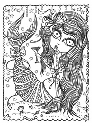 Mermaid Wonders Mindful Coloring Book