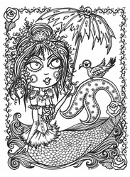 Mermaid Wonders Mindful Coloring Book