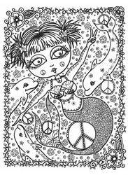 Mermaid Wonders Mindful Coloring Book