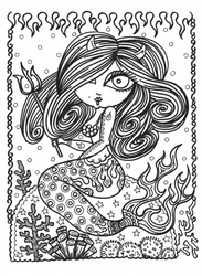 Mermaid Wonders Mindful Coloring Book