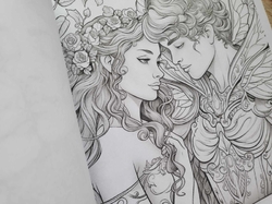 Mystical Lovers - Adult Coloring Book