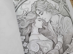 Mystical Lovers - Adult Coloring Book