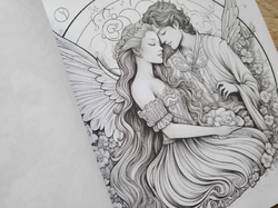 Mystical Lovers - Adult Coloring Book