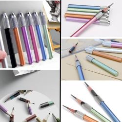 Nevskaya Palitra Pencil Extender - kovový nástavec na krátké pastelky - 4 barvy