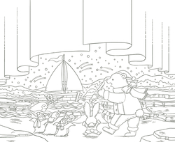 Polar Bear's Adventure Cruise Coloring Book - JAPONSKO 