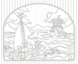 Polar Bear's Adventure Cruise Coloring Book - JAPONSKO 