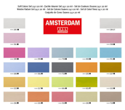 Royal Talens AMSTERDAM Standard series - akrylové barvy v tubě - Soft Colors, 24 x 20 ml