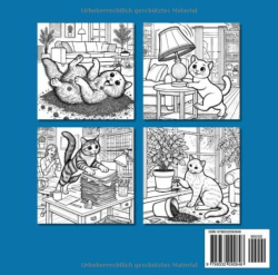 Schelmische Katzen Malbuch für Erwachsene